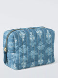 John Lewis x Sanderson blue wash bag with floral design - British product