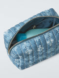 John Lewis x Sanderson blue wash bag with floral design - British product