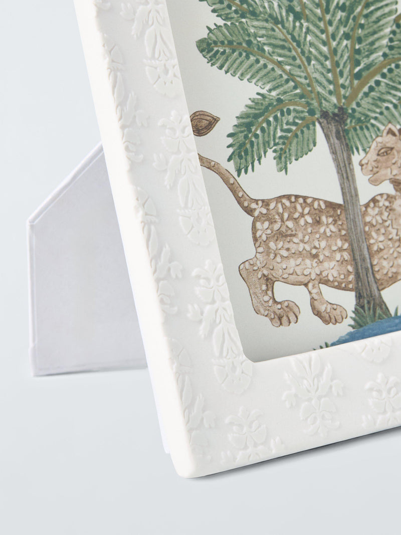 John Lewis Sanderson etched ceramic photo frame white 5x7 (British brand)