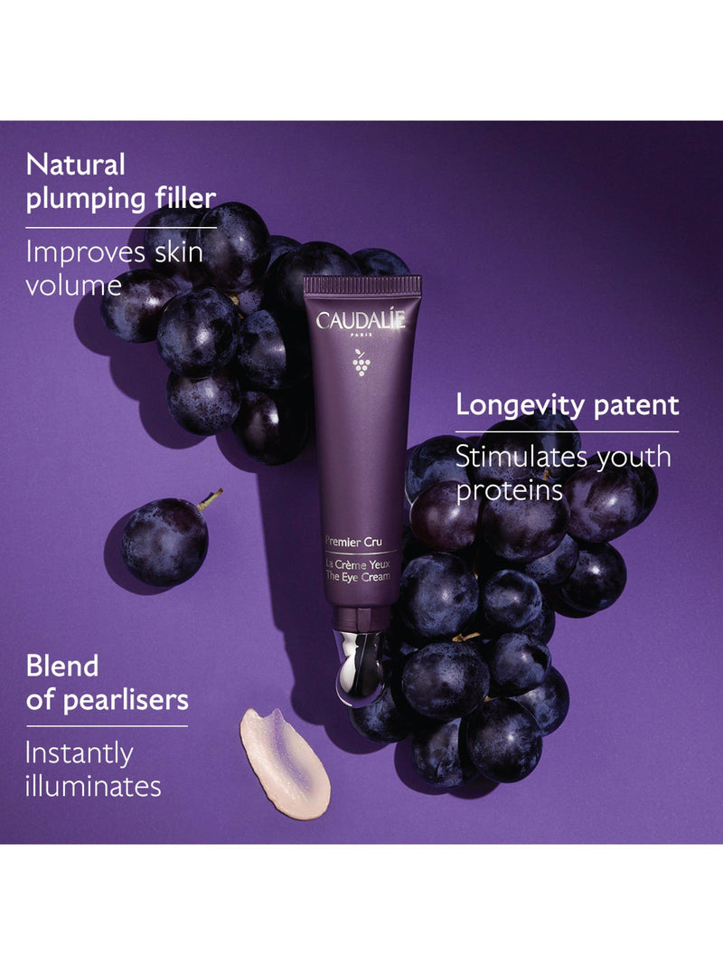 Caudalie Premier Cru anti-ageing eye cream 15ml, imported from the UK