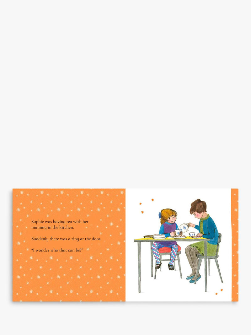 Flap board book based on The Tiger Who Came to Tea Who's at the Door, UK version