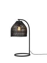 John Lewis MADE Java Rattan Overreach Table Lamp, Black- Buy online at McGrocer