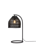 MADE black rattan overreach table lamp H50cm, UK version