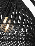 MADE black rattan overreach table lamp H50cm, UK version