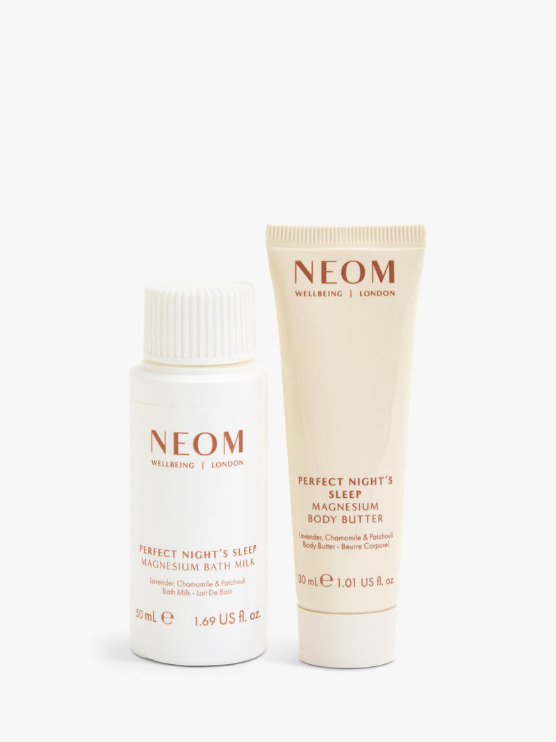 NEOM Better Sleep Duo gift set with bath milk and body butter (British brand)