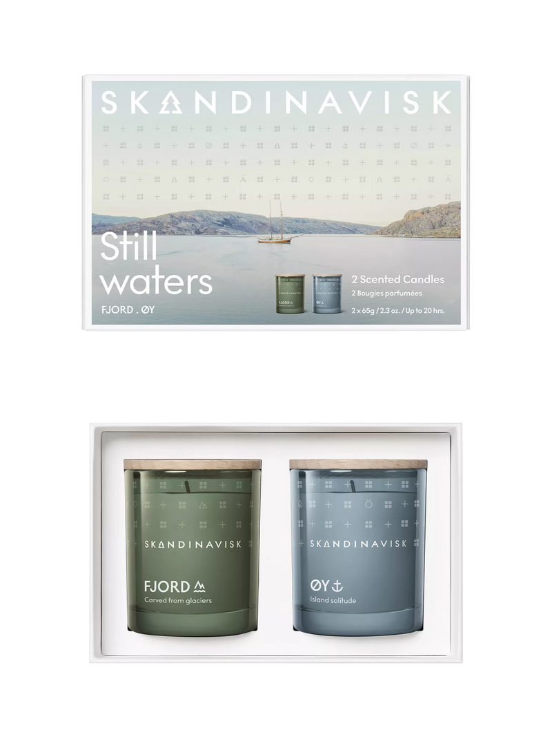 SKANDINAVISK Still Waters scented candle gift set, UK version
