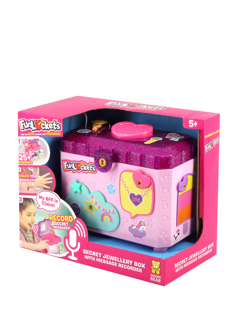 FunLockets jewellery box toy with secret recorder, imported from the UK