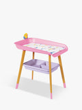 Baby Born doll changing table with mat and tissue dispenser, imported from the UK