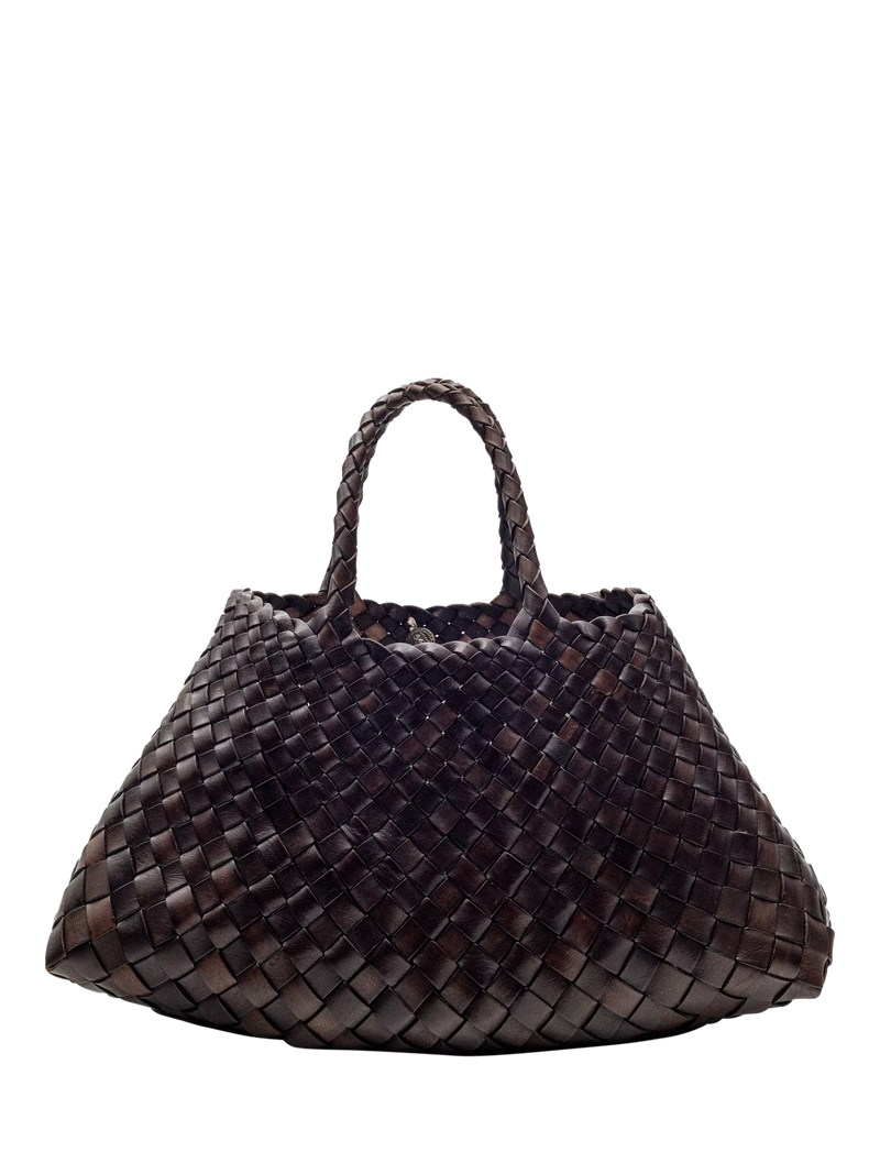 Dragon Diffusion Santa Croce Small Woven Leather Tote Bag