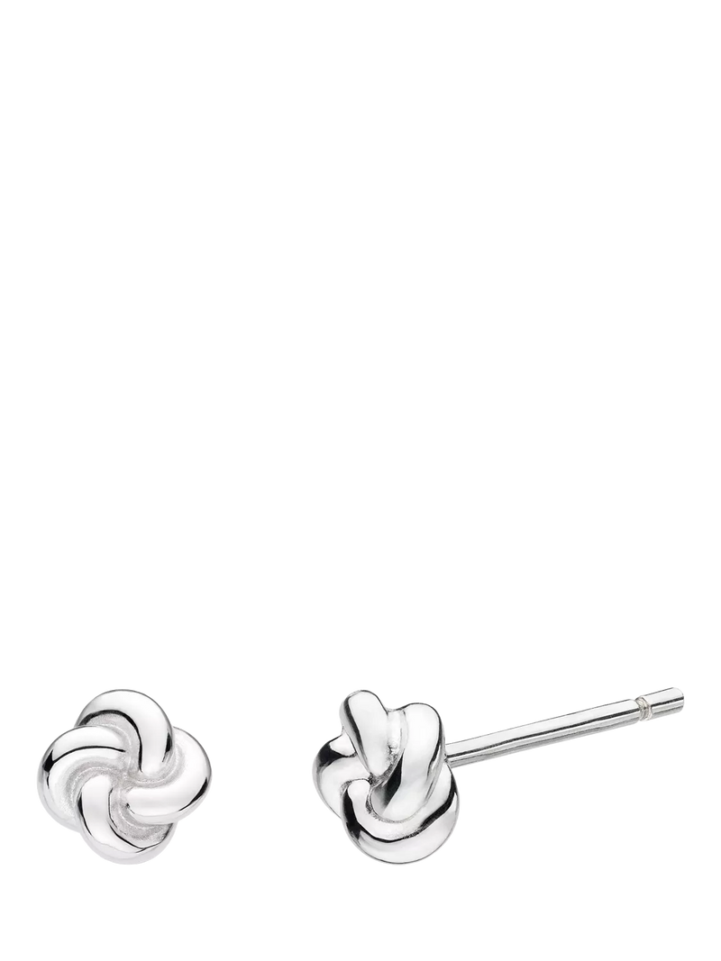 Kit Heath Marina Tide knot stud earrings in silver, UK version