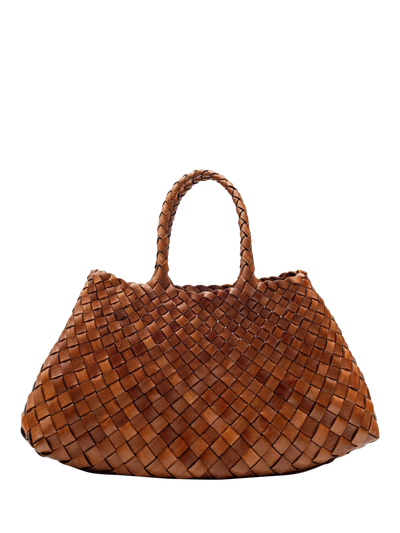 John Lewis Dragon Diffusion Santa Croce Small Woven Leather Tote Bag- Buy online at McGrocer