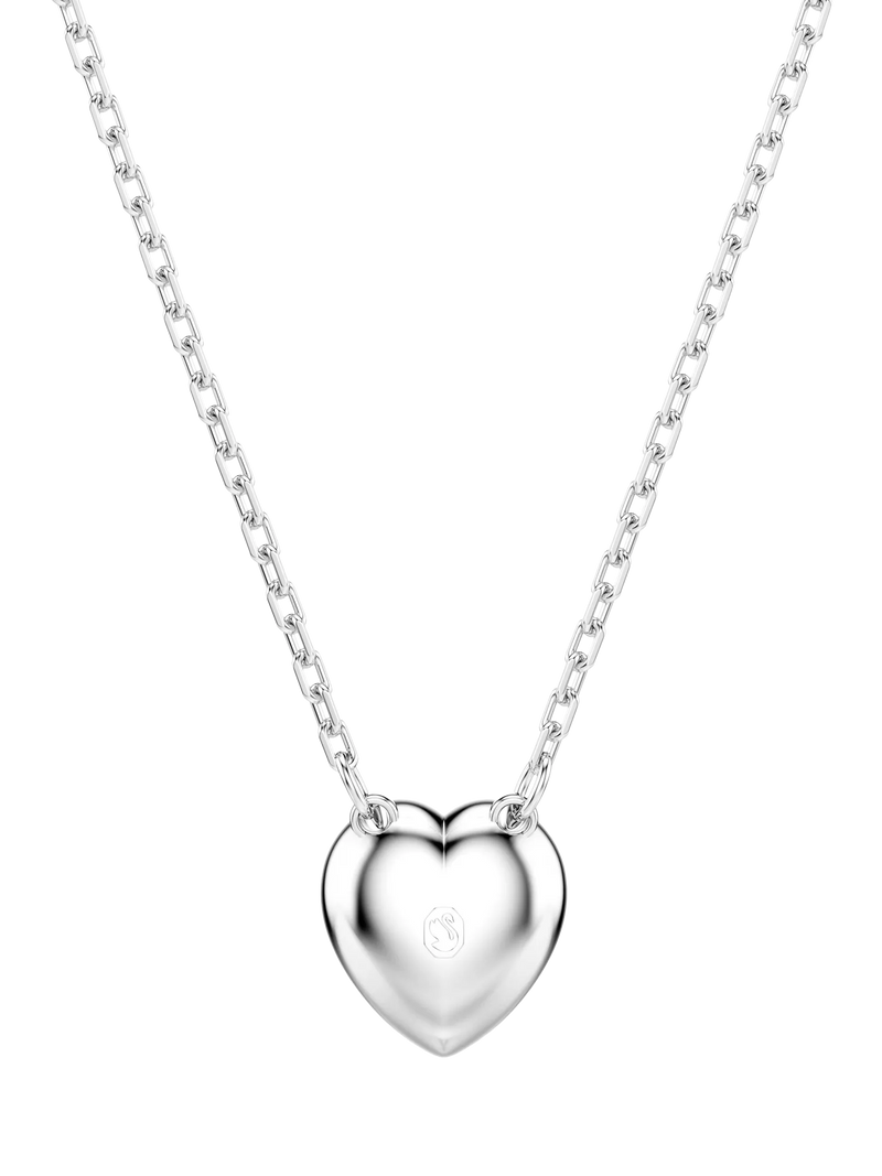 Swarovski crystal heart pendant necklace rhodium plated, imported from the UK