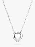 Swarovski crystal heart pendant necklace rhodium plated, imported from the UK