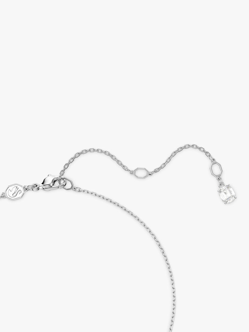 Swarovski crystal heart pendant necklace rhodium plated, imported from the UK