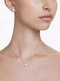 Swarovski crystal heart pendant necklace rhodium plated, imported from the UK