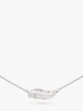 Feather Wisp Silver Plated Necklace