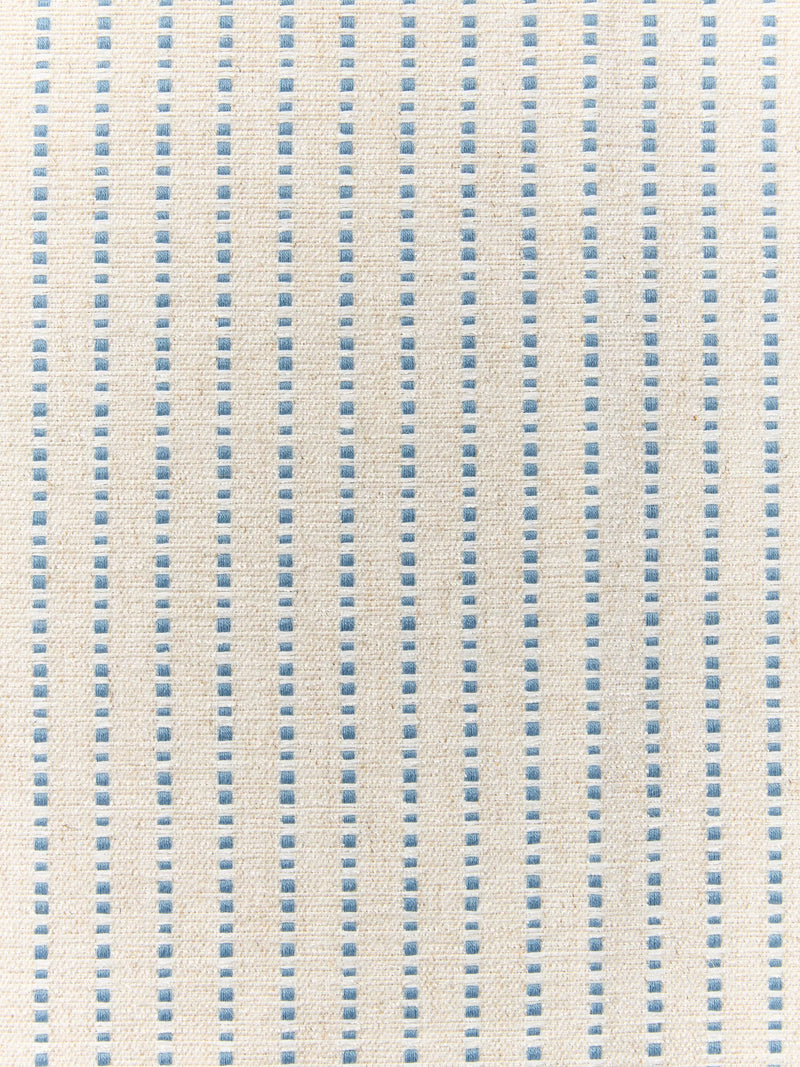 John Lewis Fleck Stripe Furnishing Fabric, Lake Blue
