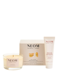 NEOM gift set with candle and body butter, imported from the UK