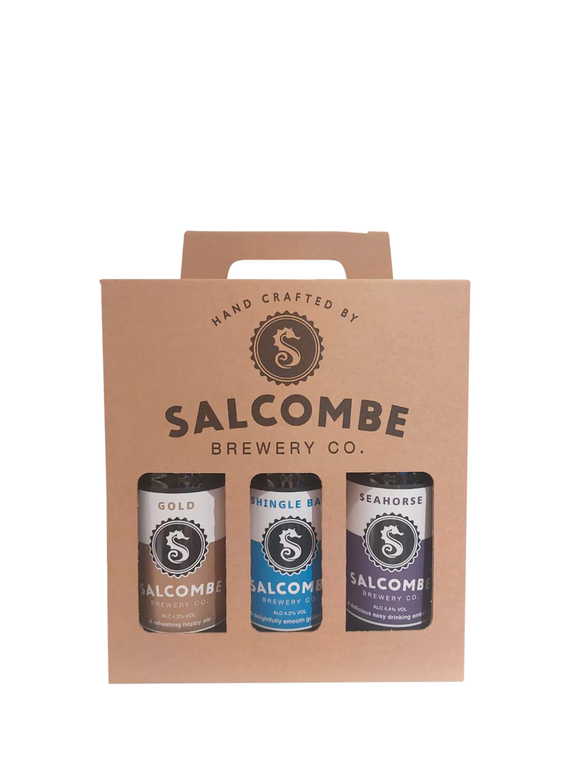 Salcombe Brewery Co. beer pack with 3x500ml ales (British brand)