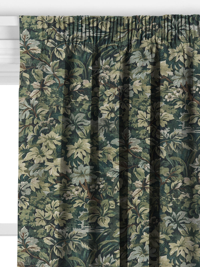 John Lewis Giardino made to measure curtains dark khaki, imported from the UK