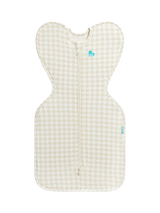 John Lewis Love to Dream Swaddle Up Baby Houndstooth Print Sleeping Bag 1.0 Tog Cream/Beige- Buy online at McGrocer