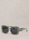 White Stuff oversized sunglasses Blue Havana Grey (British brand)