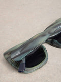 White Stuff oversized sunglasses Blue Havana Grey (British brand)