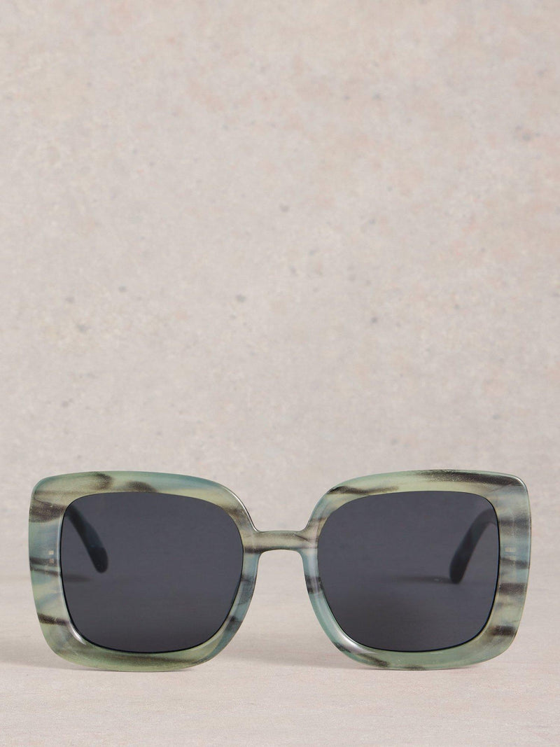 White Stuff oversized sunglasses Blue Havana Grey (British brand)