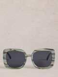 White Stuff oversized sunglasses Blue Havana Grey (British brand)