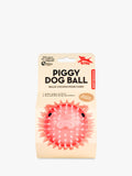 Kikkerland Kobe Piggy Dog Ball pink bacon-scented squeaky toy, imported from the UK