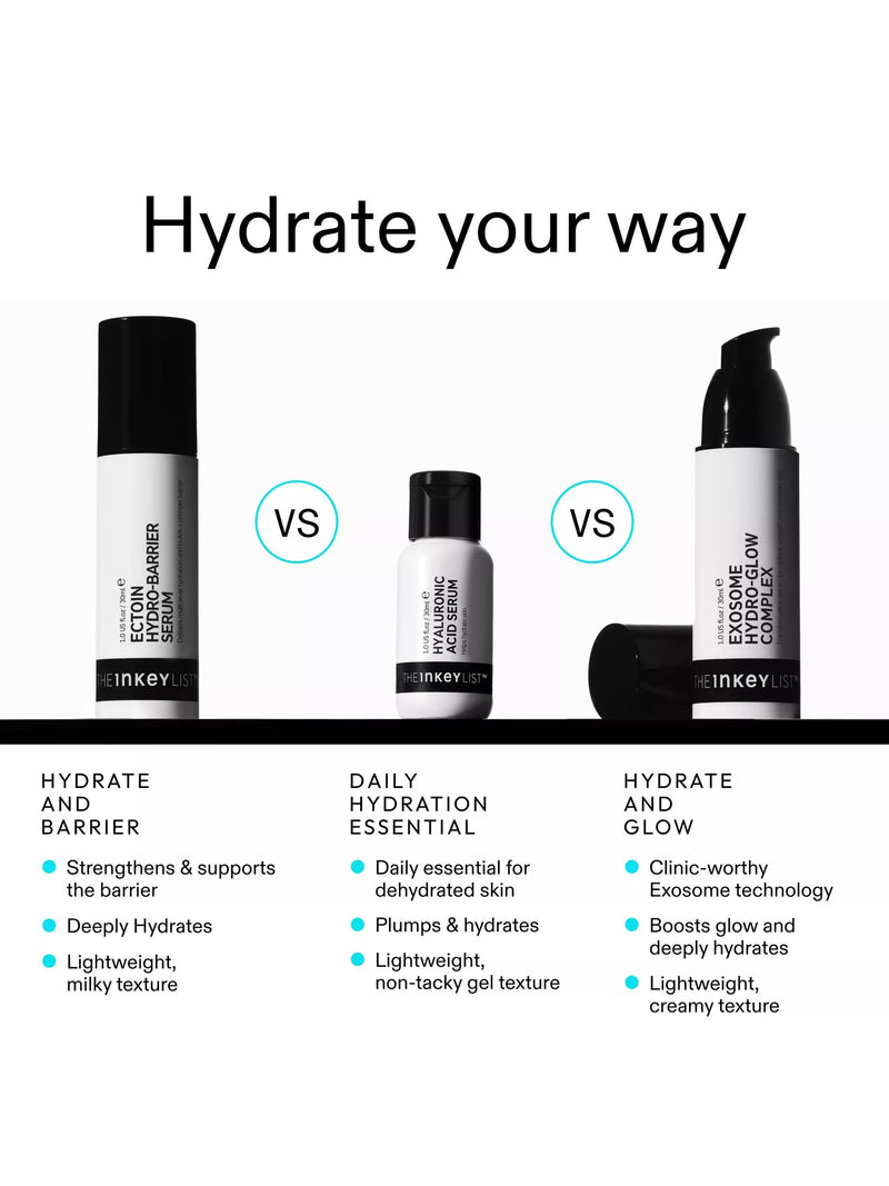 The INKEY List Exosome Hydro-Glow Complex 30ml, imported from the UK