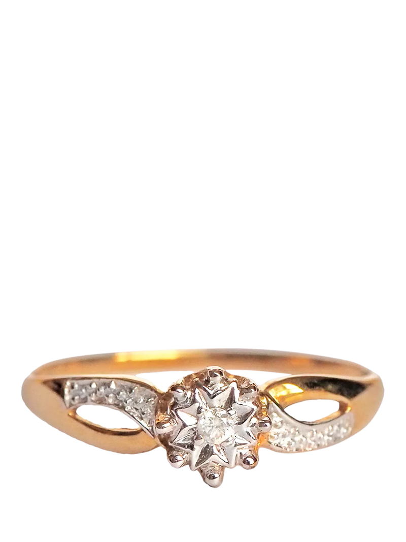 L&T Heirlooms solitaire diamond ring UK size S - British product