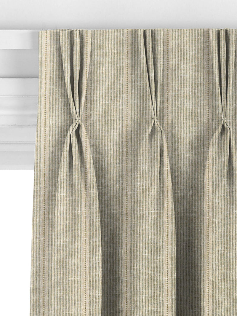 John Lewis Myrtle Green stripe curtains made to measure (British brand)