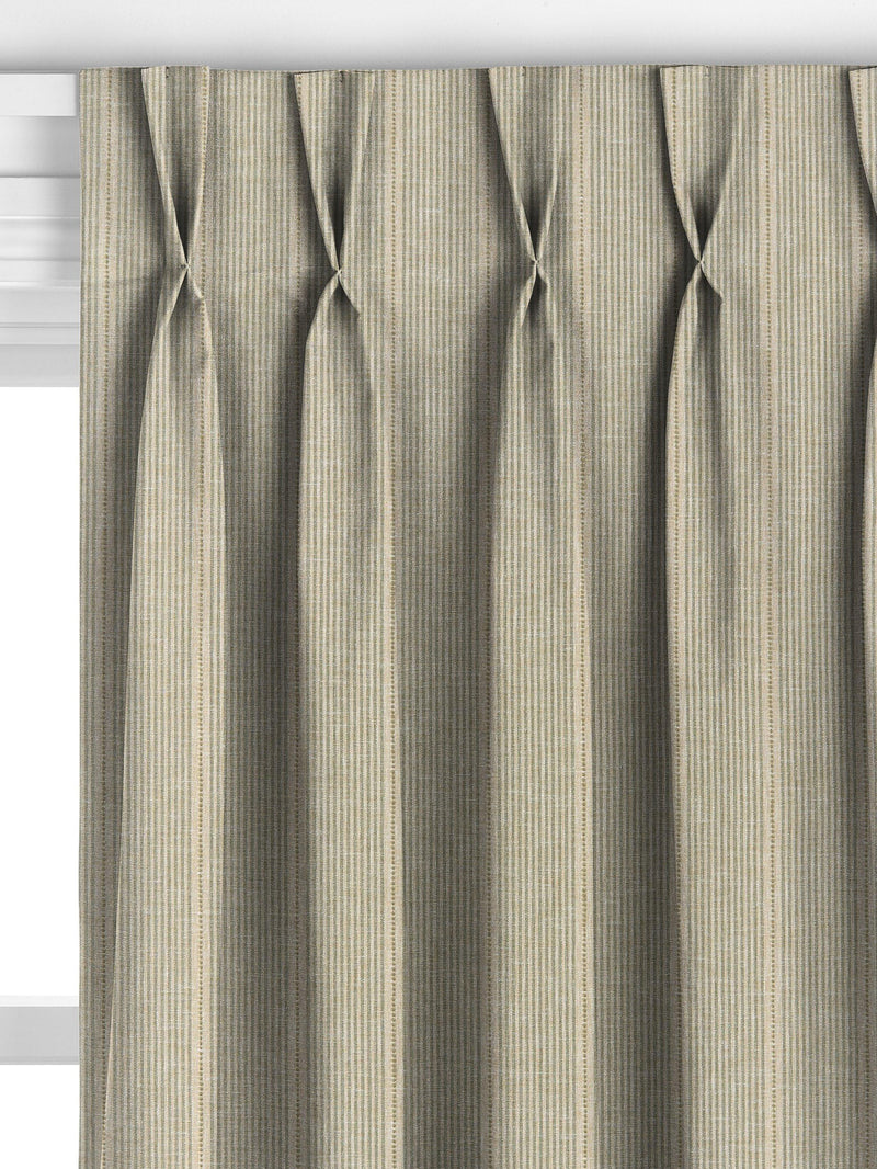 John Lewis Myrtle Green stripe curtains made to measure (British brand)