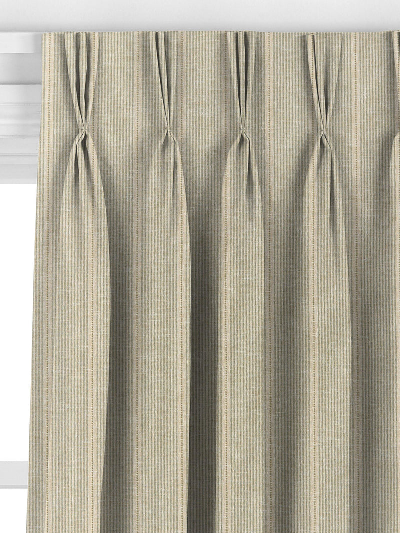 John Lewis Myrtle Green stripe curtains made to measure (British brand)