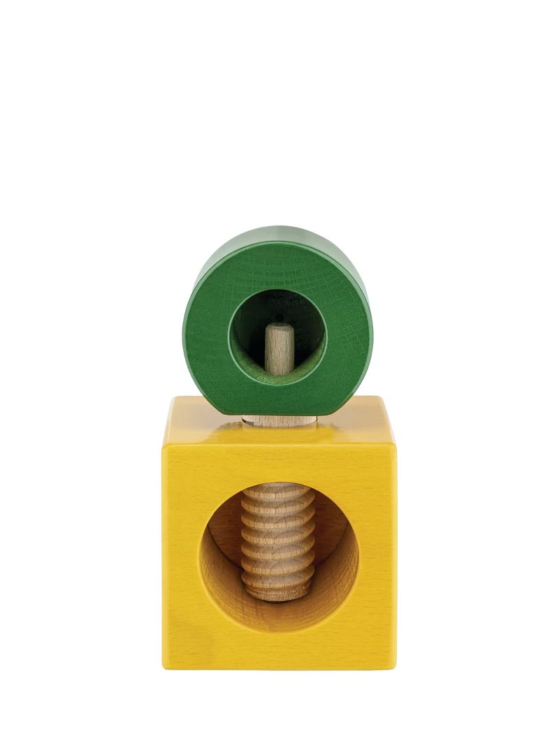 Alessi nutcracker yellow green beech wood - British product