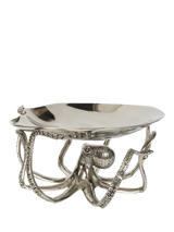 John Lewis Culinary Concepts Nickel-Plated Octopus Stand and Aluminium Shell Platter- Buy online at McGrocer