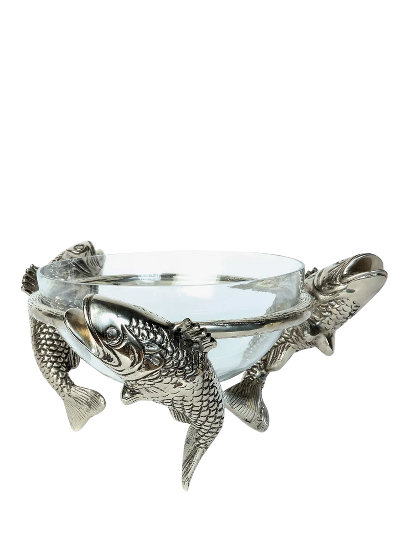 Culinary Conepts 3 leaping fish glass bowl - British product