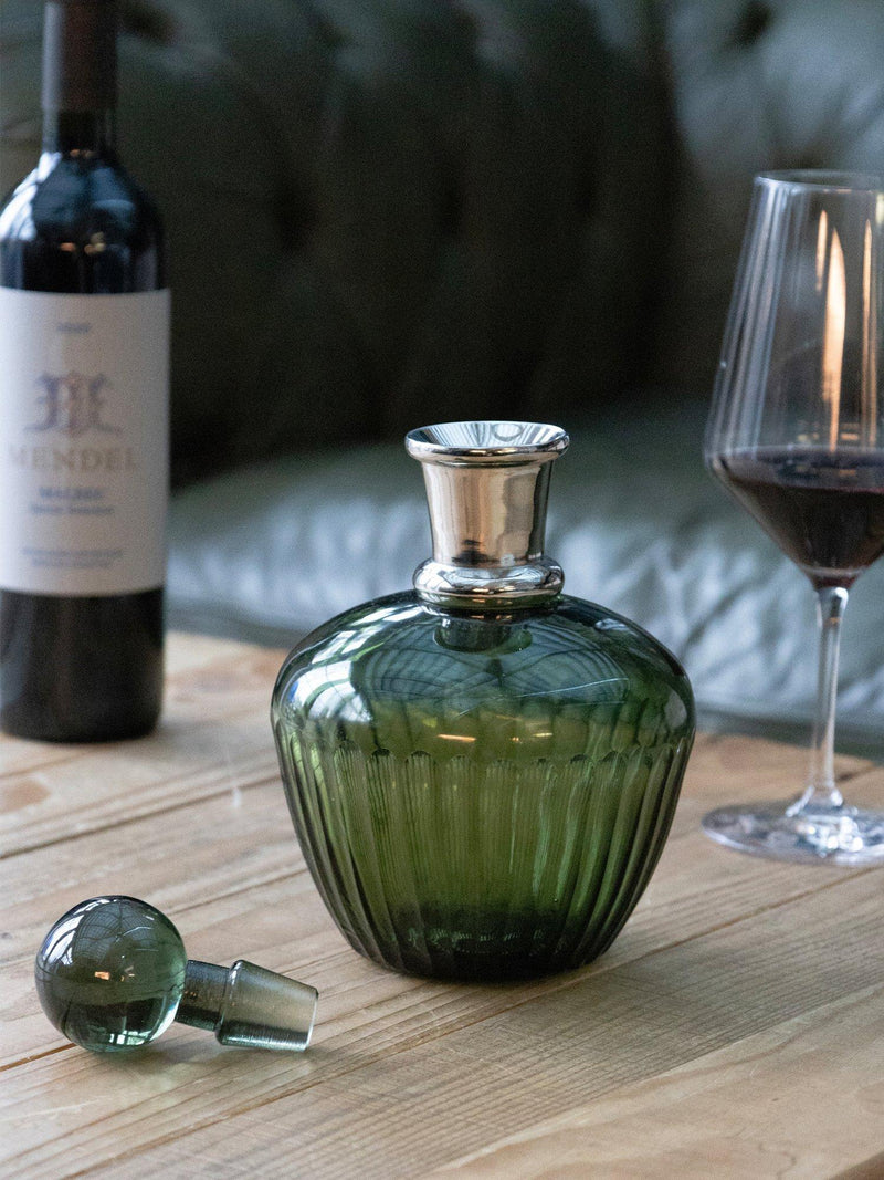Culinary Concepts emerald glass decanter 1L, imported from the UK