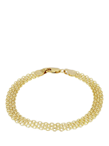 John Lewis IBB 18ct Yellow Gold Graduated Bismark Chain Bracelet 19cm- Buy online at McGrocer