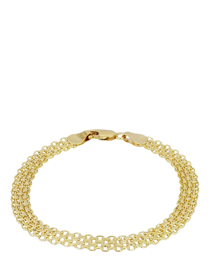 IBB 18ct gold bismark bracelet 19cm, UK version