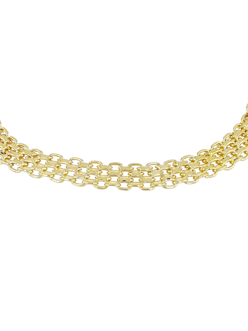 IBB 18ct gold bismark bracelet 19cm, UK version