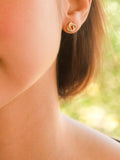IBB 18ct yellow gold trinity knot stud earrings (British brand)