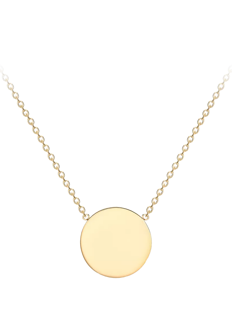 IBB gold disc pendant necklace 9ct 43cm, imported from the UK