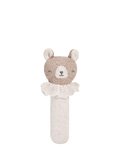 Avery Row Brave Bear organic cotton rattle soft toy, imported from the UK