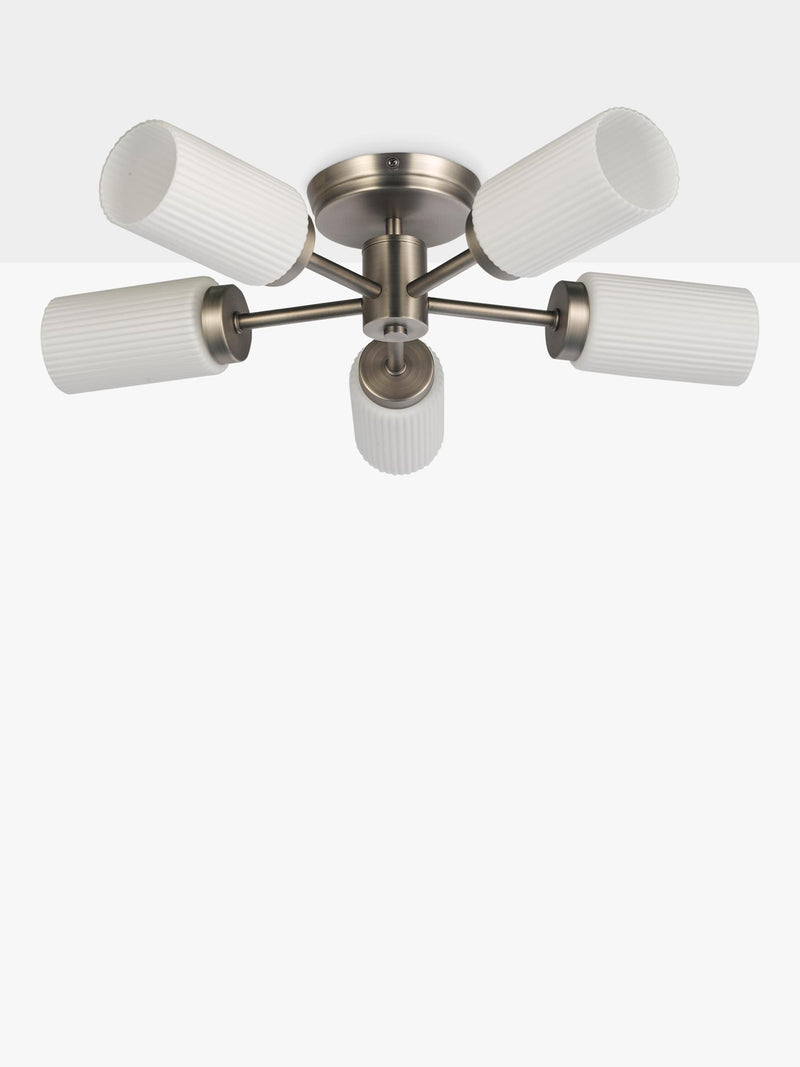 John Lewis Brompton flush ceiling light with five arms H12xW50xD50cm, UK version