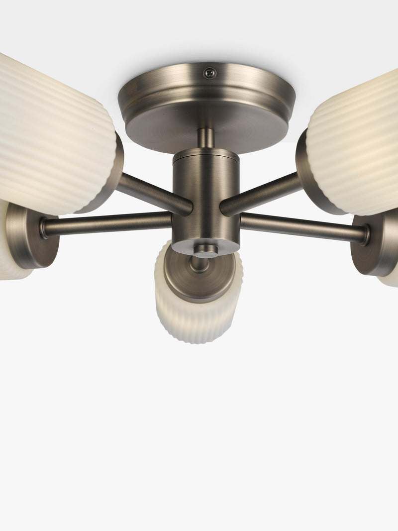 John Lewis Brompton flush ceiling light with five arms H12xW50xD50cm, UK version