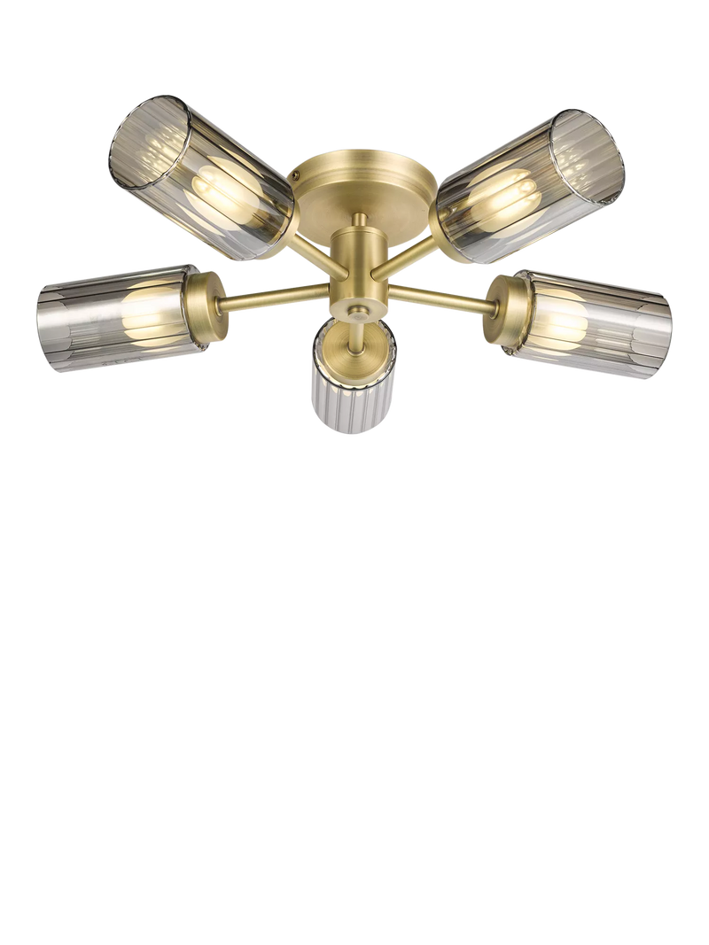 John Lewis Brompton flush ceiling light with five arms H12xW50xD50cm, UK version