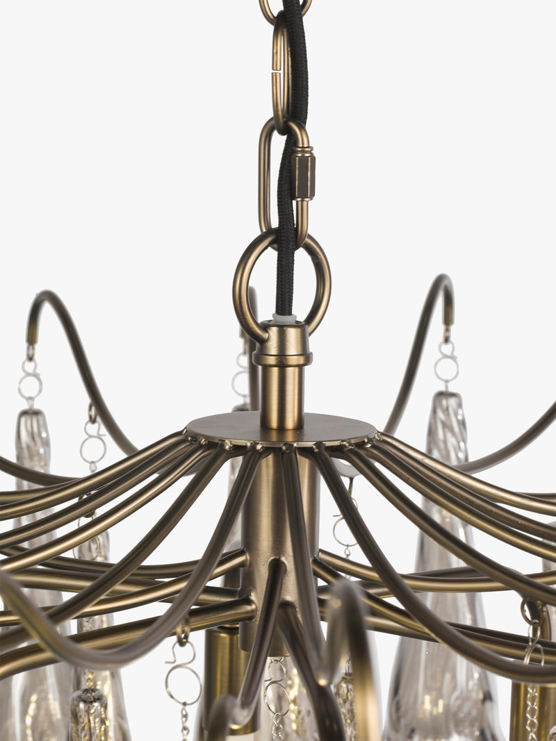John Lewis Beatrix chandelier antique bronze, imported from the UK