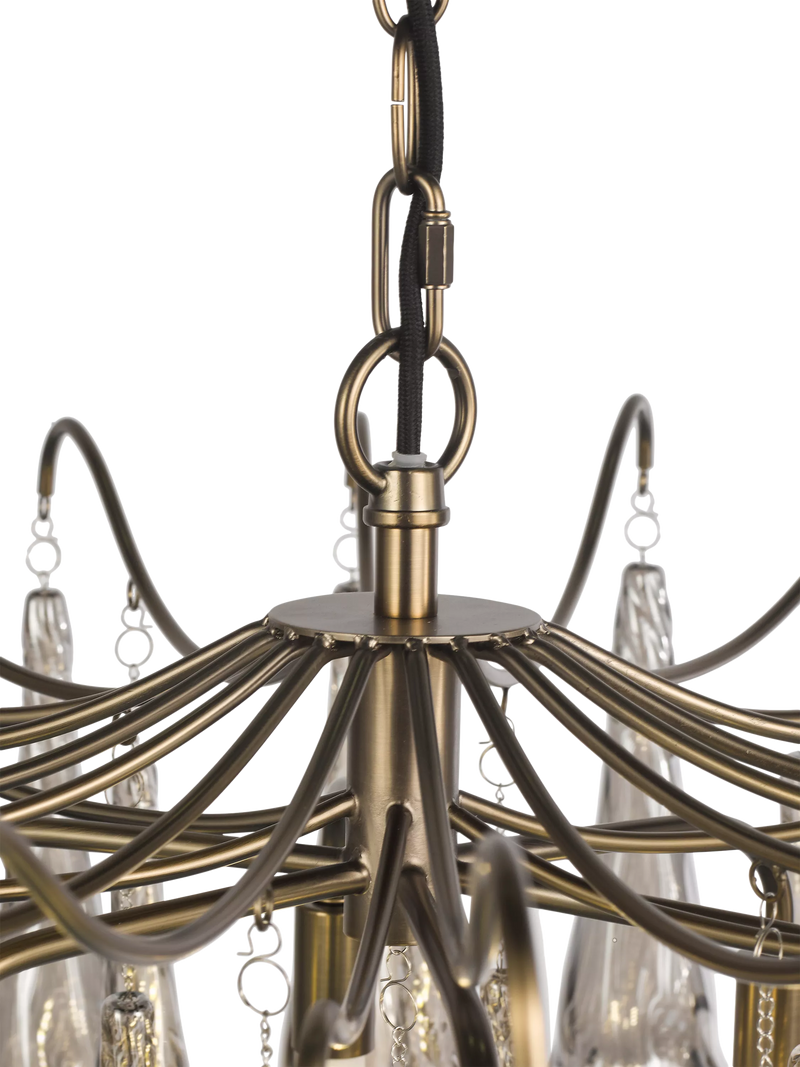 John Lewis Beatrix chandelier antique bronze, imported from the UK
